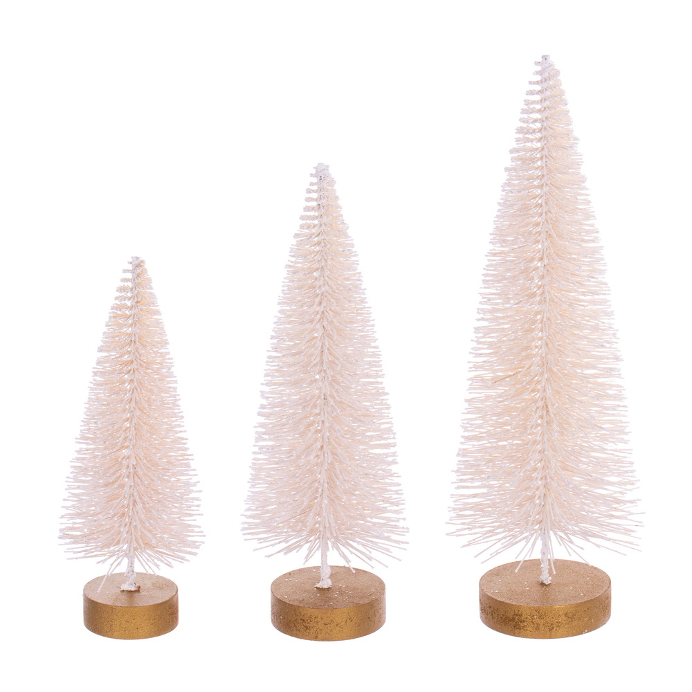 Vickerman Sisal Bottle Brush Tree with White Glitter