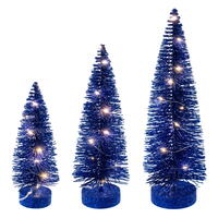 Vickerman Lit Bottle Brush Tree Set