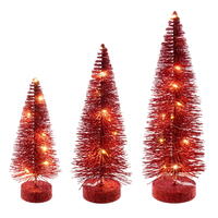 Vickerman Lit Bottle Brush Tree Set