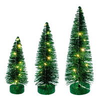 Vickerman Lit Bottle Brush Tree Set