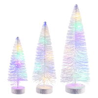Vickerman Lit Bottle Brush Tree Set