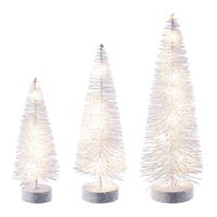 Vickerman Lit Bottle Brush Tree Set