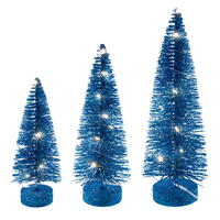 8"-10"-12" Turquoise Bottle Brush Clear