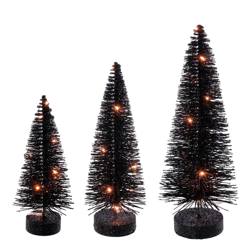Vickerman Lit Bottle Brush Tree Set