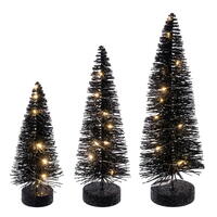 Vickerman Lit Bottle Brush Tree Set