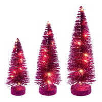 Vickerman Lit Bottle Brush Tree Set