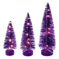 8"-10"-12" Purple Bottle Brush Clear Lts