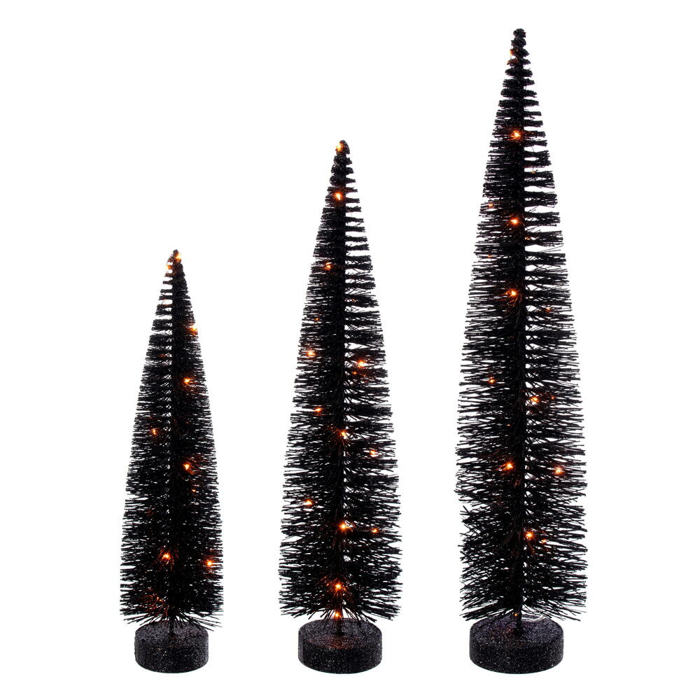 Vickerman Lit Bottle Brush Tree Set