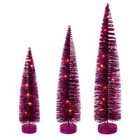 16"-20"-24" Hot Pink Brush Clear Lights