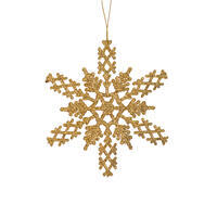 6.25" Gold Glitter Snowflake 12/Pvc Box