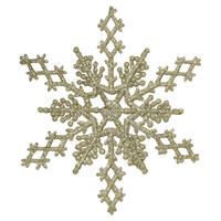 6.25" Champagne Glit Snowflake 12/Pvc Bx