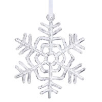 12" Clear Acrylic Snowflake