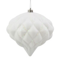 Vickerman 5.7" Matter-Glitter Diamond Onion Ornament