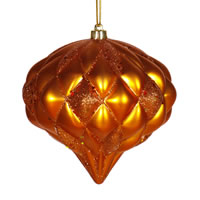 Vickerman 5.7" Matter-Glitter Diamond Onion Ornament