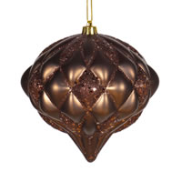 Vickerman 5.7" Matter-Glitter Diamond Onion Ornament