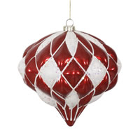 5.7" Red-White Matt-Glit Diamond Onion