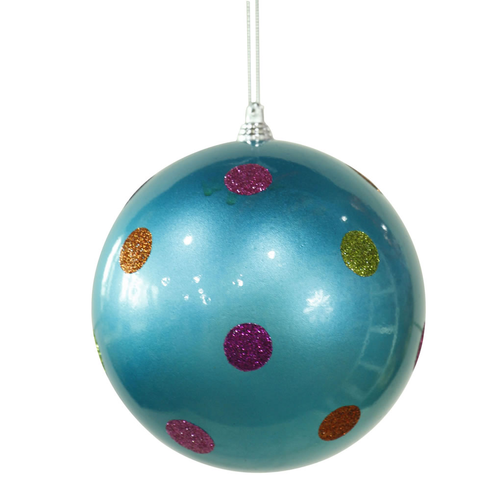 Vickerman Candy Polka Dot Ball Christmas Ornament