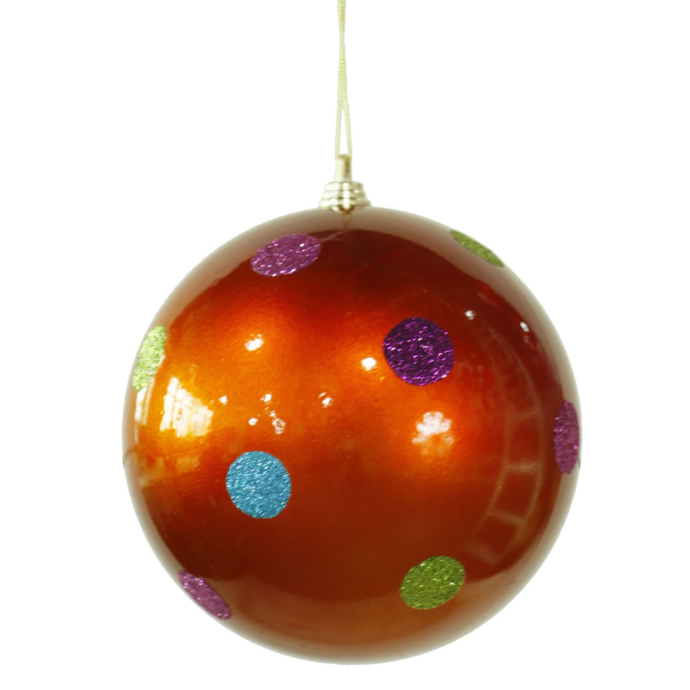 Vickerman Candy Polka Dot Ball Christmas Ornament