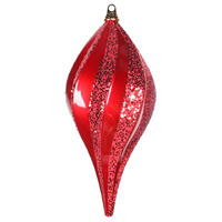 8'' Red Candy Glitter Swirl Drop
