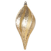 8'' Gold Candy Glitter Swirl Drop