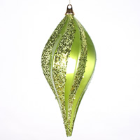 8'' Lime Candy Glitter Swirl Drop