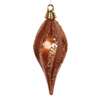 8" Copper Candy Glitter Swirl Drop