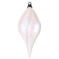 12'' White Candy Glitter Swirl Drop