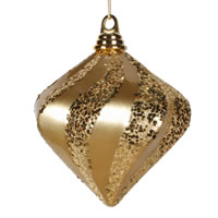 6'' Gold Candy Glitter Swirl Diamond
