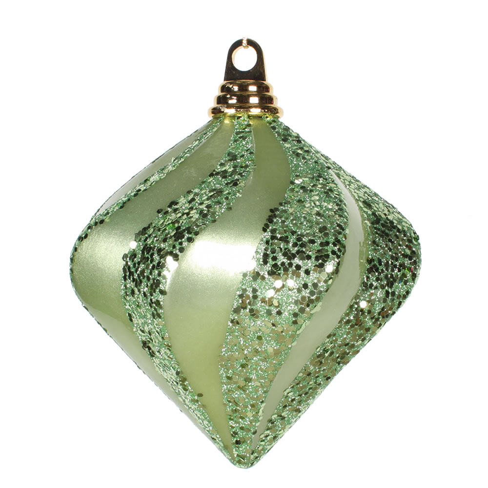 Vickerman Candy Glitter Swirl Diamond Ornament