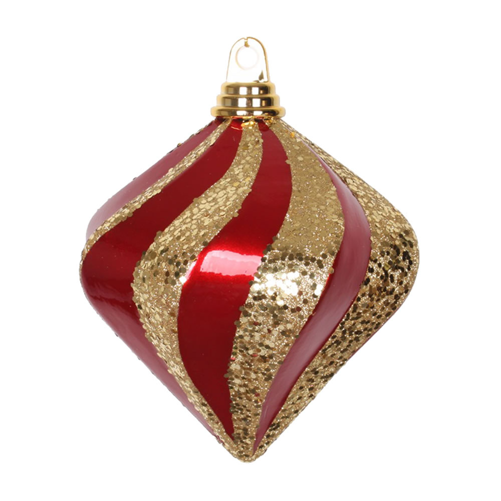 Vickerman Candy Glitter Swirl Diamond Ornament
