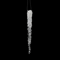 8" Clear Glitter Icicle 6/Bag