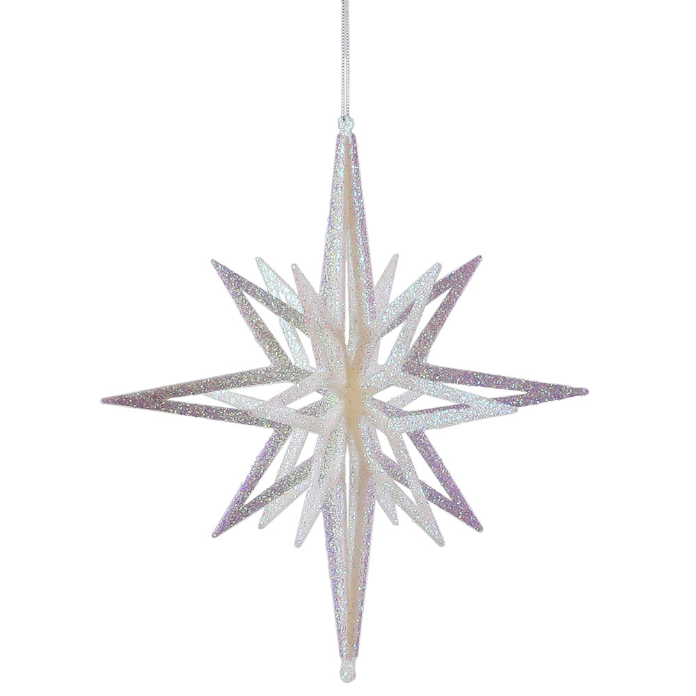 Vickerman 3D Glitter Star Ornament