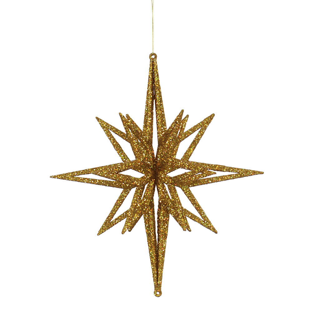 Vickerman 3D Glitter Star Ornament