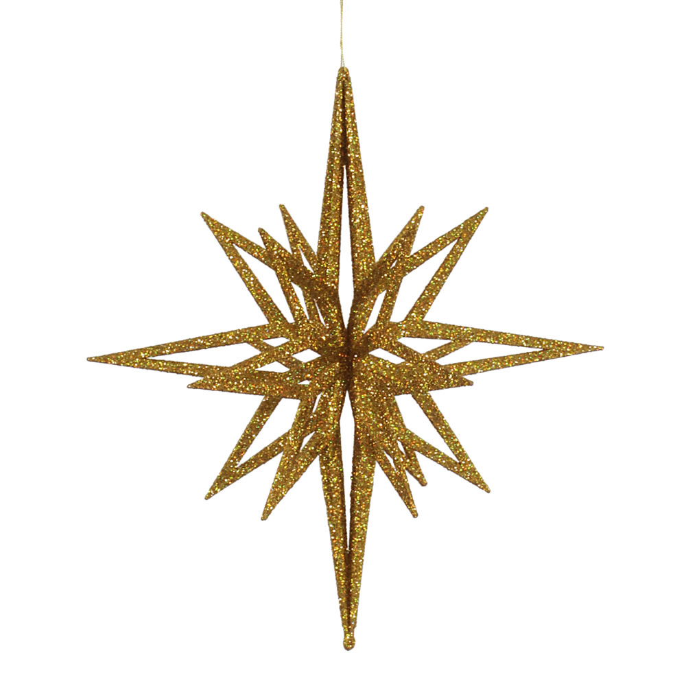 Vickerman 3D Glitter Star Ornament