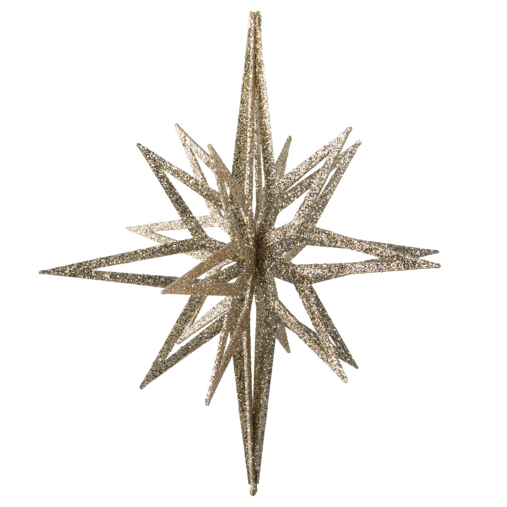 Vickerman 3D Glitter Star Ornament
