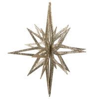 16" Champagne 3D Glitter Star