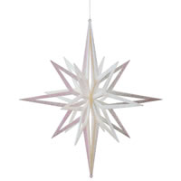 24" White 3D Glitter Star