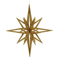 Vickerman 3D Glitter Star Ornament