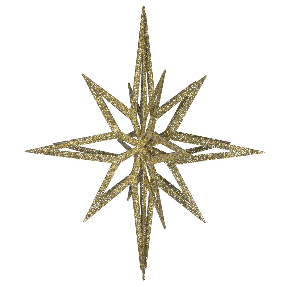 Vickerman 3D Glitter Star Ornament