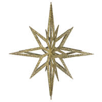 24" Champagne 3D Glitter Star
