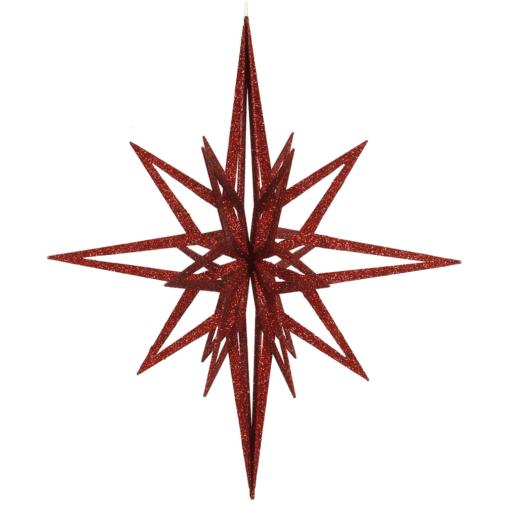 Vickerman 3D Glitter Star Ornament