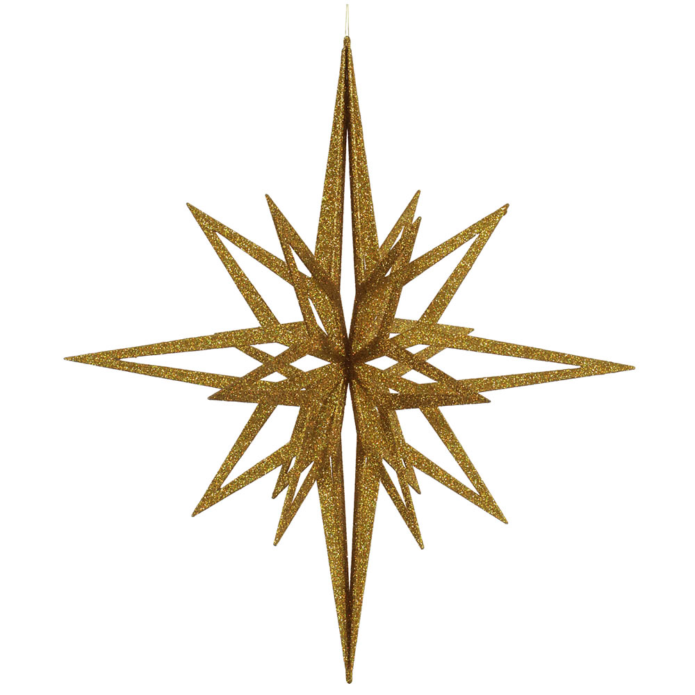 Vickerman 3D Glitter Star Ornament