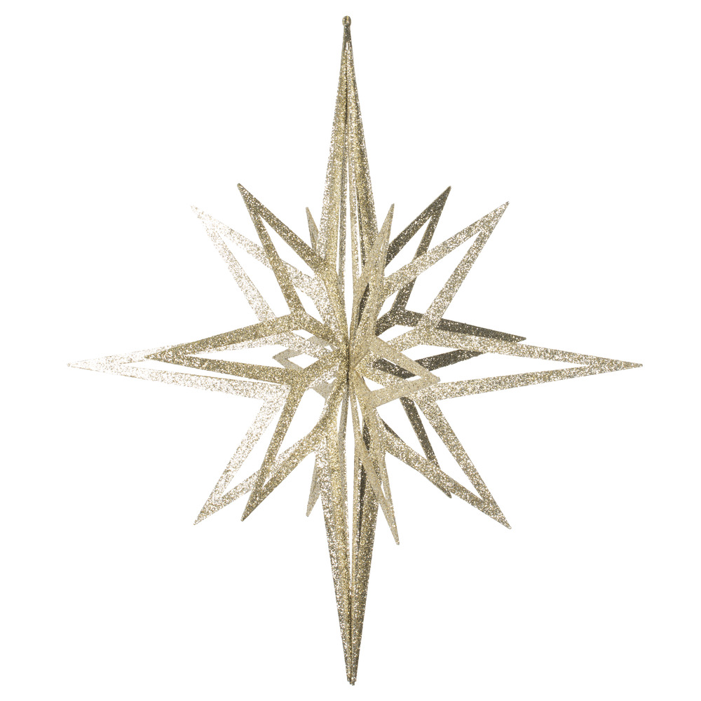 Vickerman 3D Glitter Star Ornament