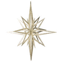 32" Champagne 3D Glitter Star