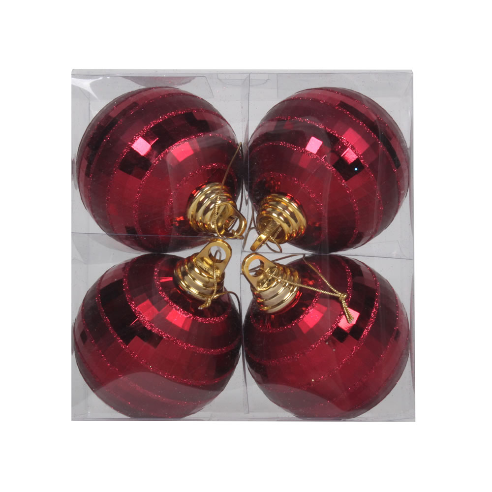 Vickerman Shiny and Matte Mirror Ball Christmas Ornament
