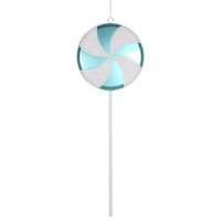 17" Teal-White Candy Lollipop