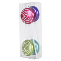 Vickerman 10" Irid Swirl Candy Lollipop Ornament 4/Pk