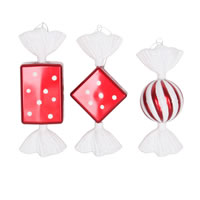 Vickerman 8" Assorted Candy Ornaments 3/Pk