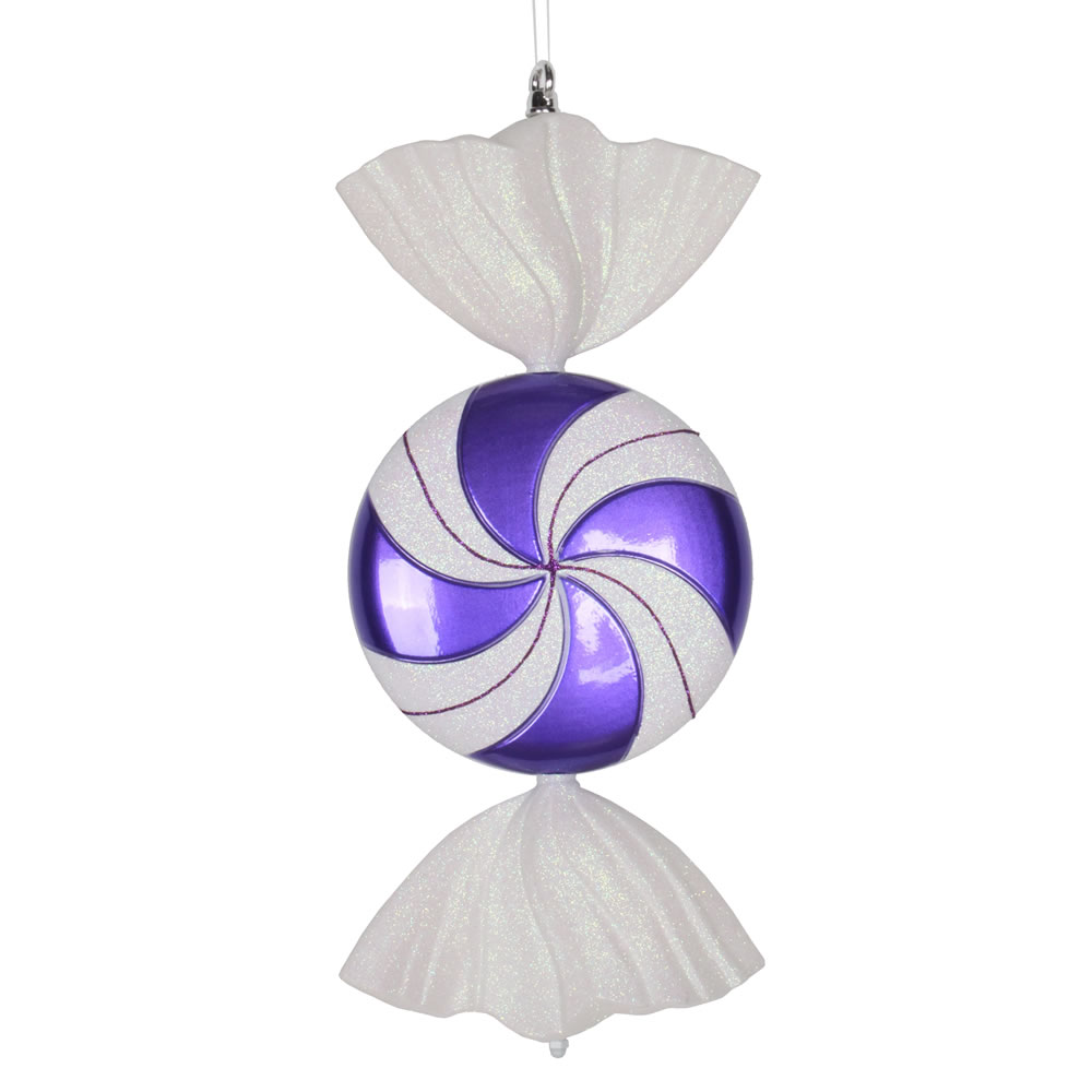 Vickerman 18.5" Swirl Candy Glitter Ornament