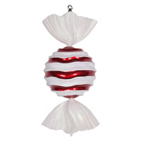 Vickerman 18.5" Striped Wave Candy Christmas Ornament